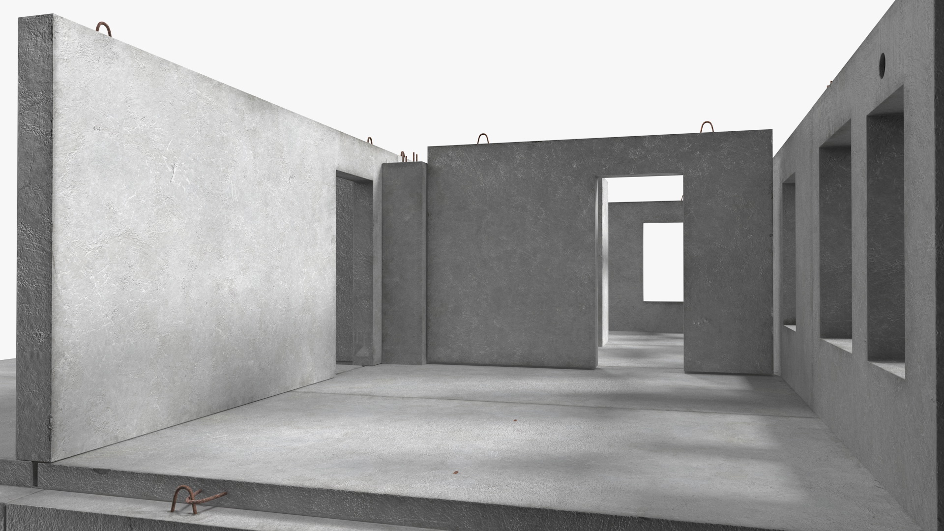 3D Precast Concrete Panel House model