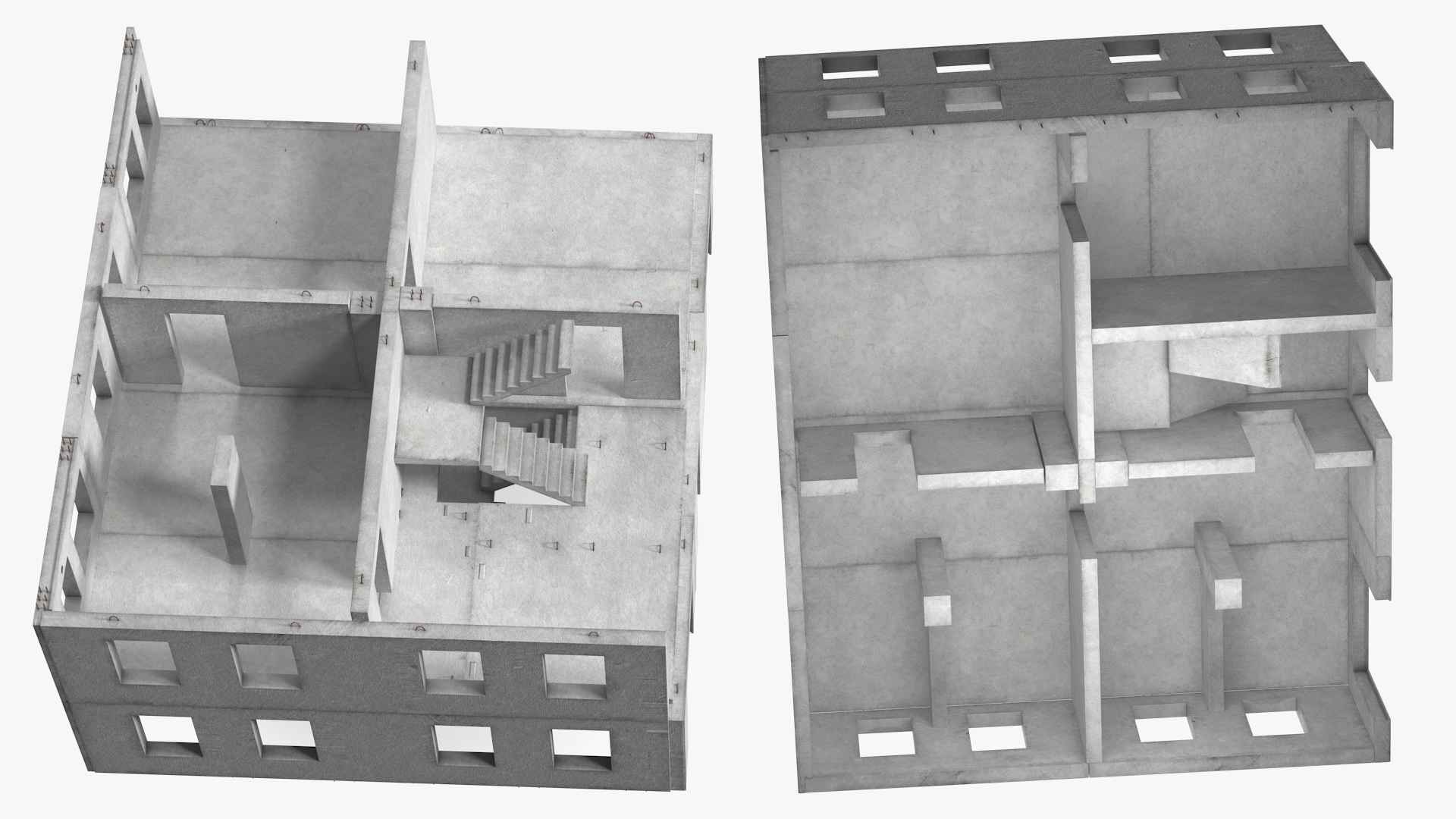 3D Precast Concrete Panel House model
