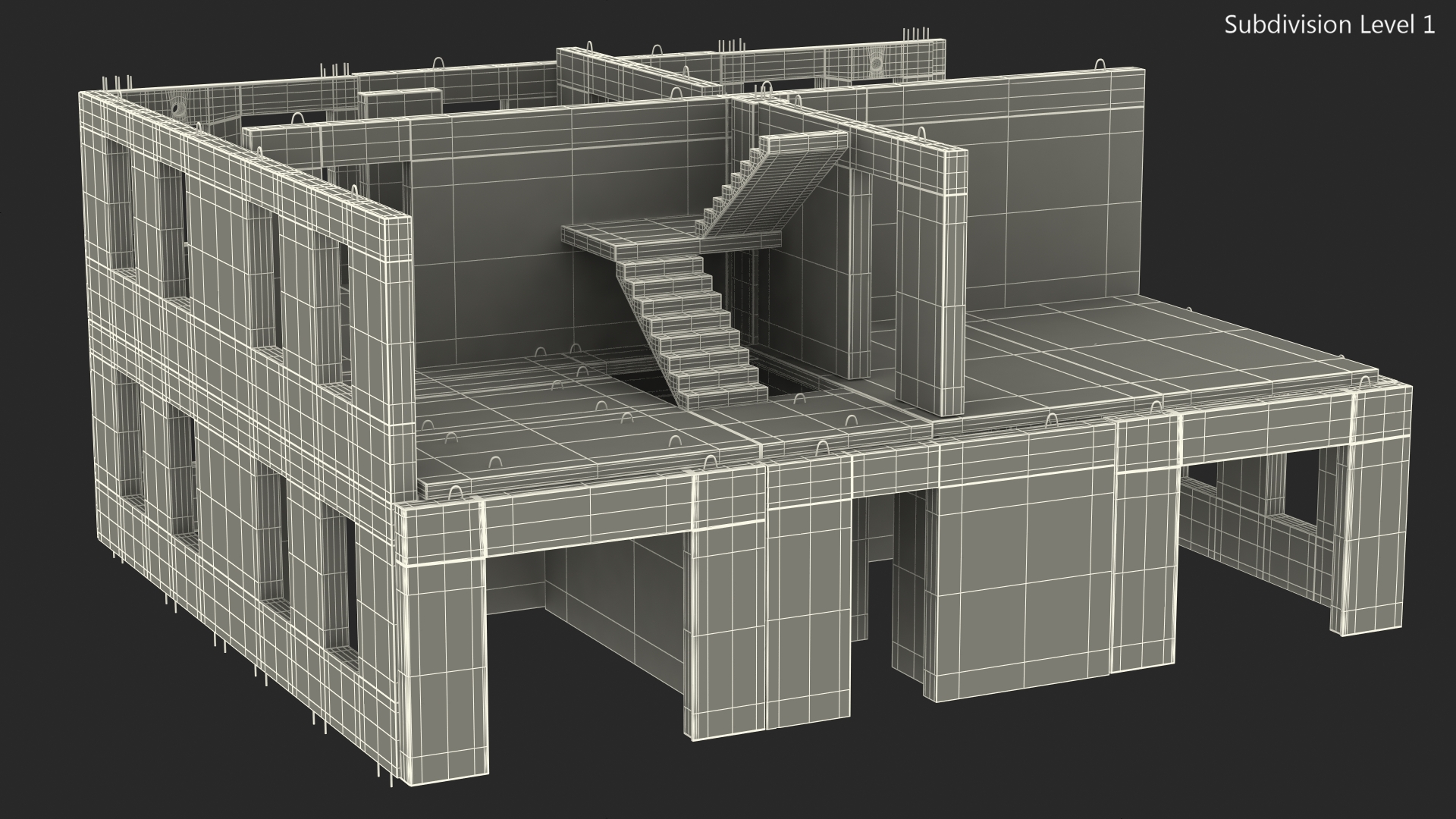 3D Precast Concrete Panel House model