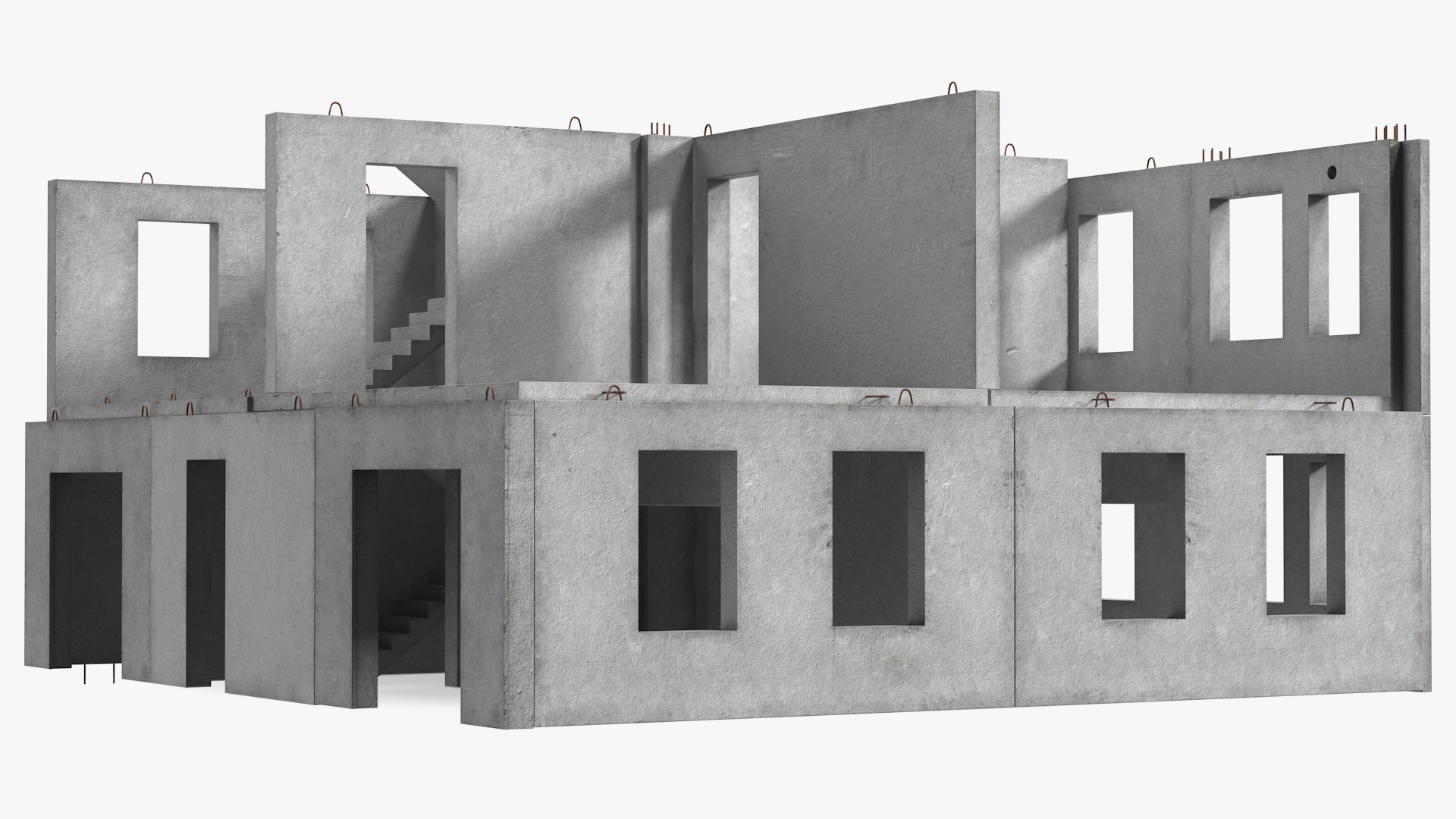 3D Precast Concrete Panel House model