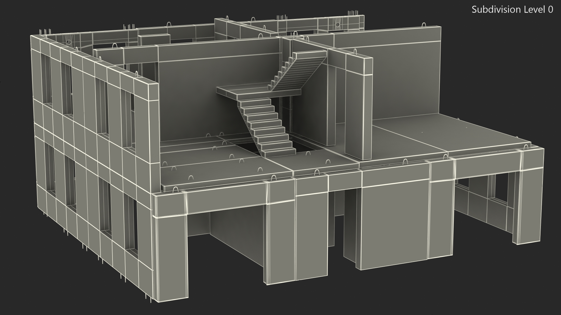 3D Precast Concrete Panel House model