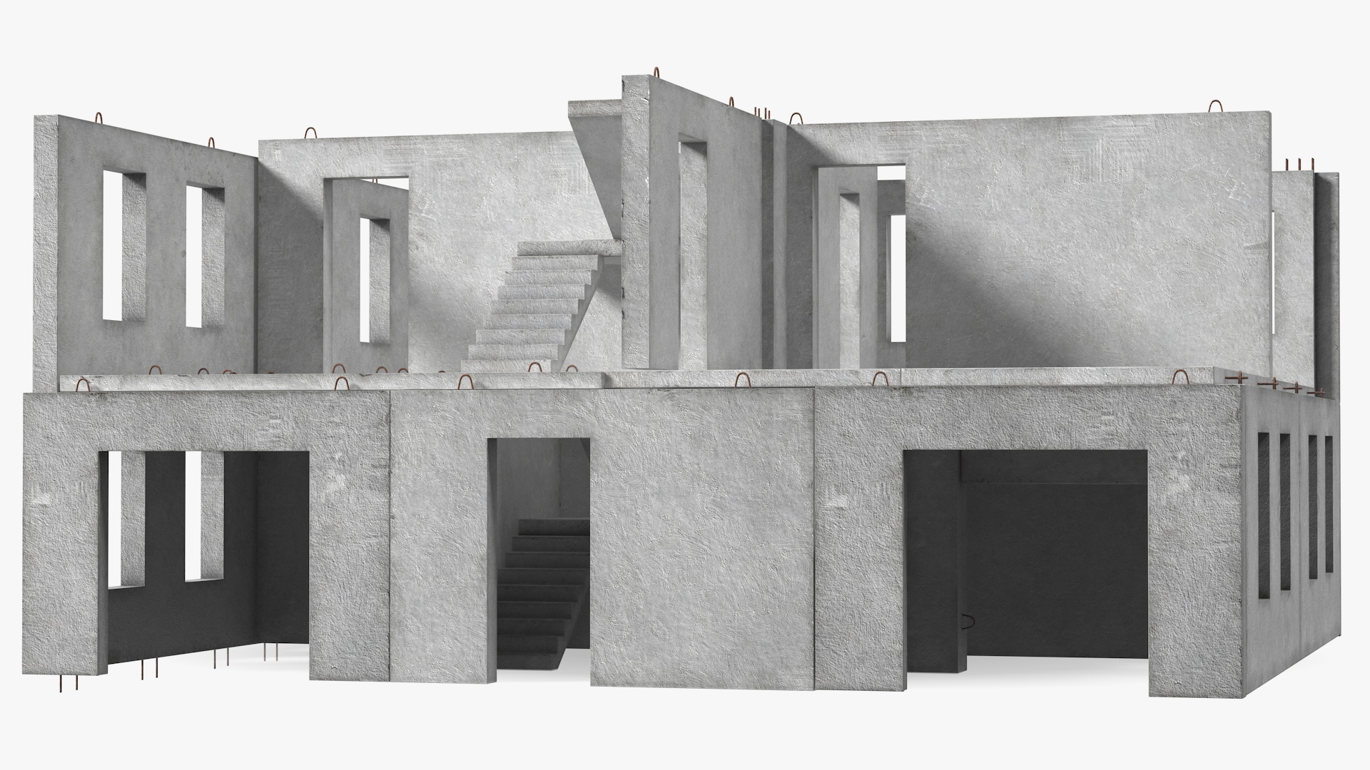 3D Precast Concrete Panel House model