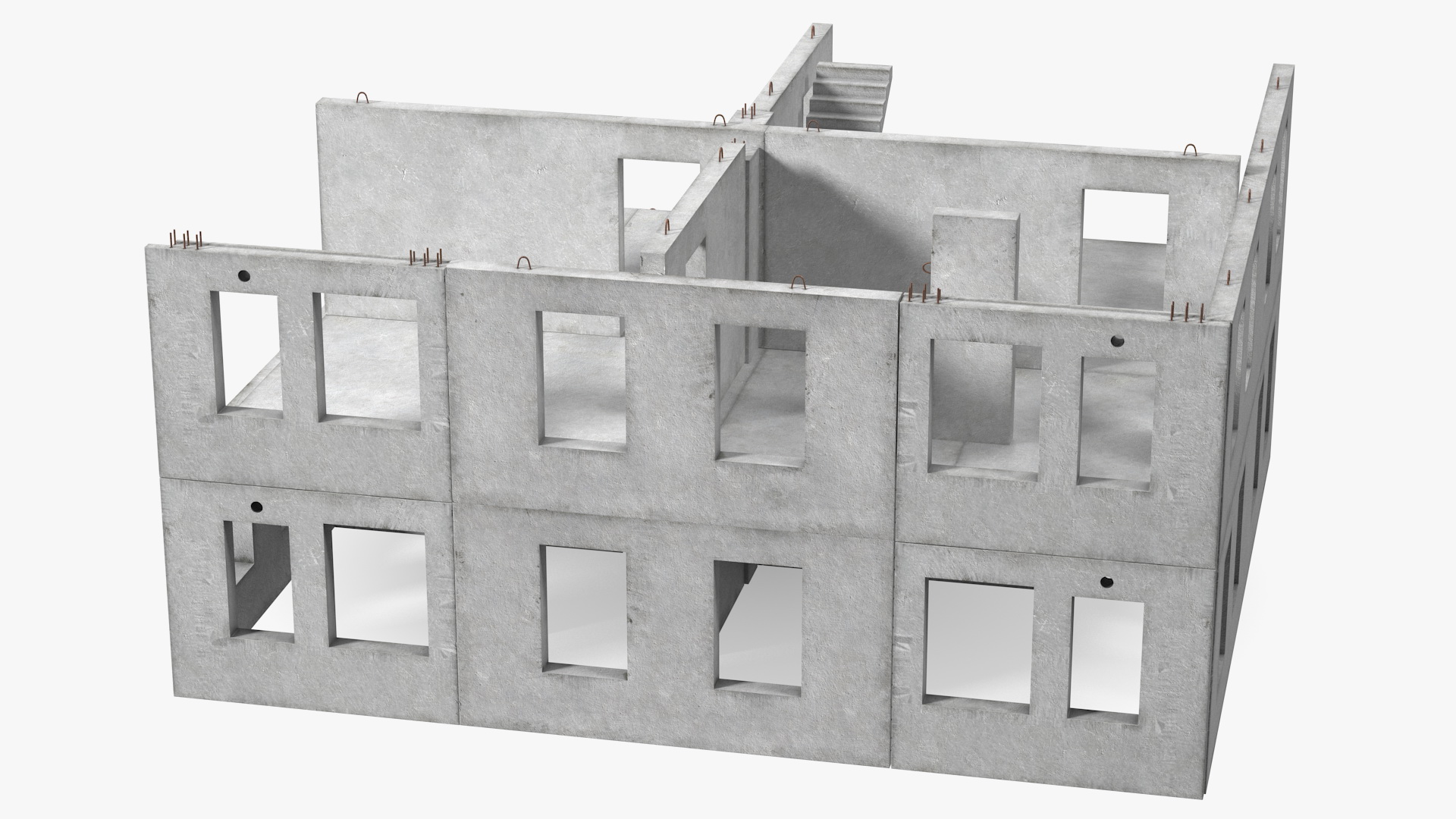 3D Precast Concrete Panel House model