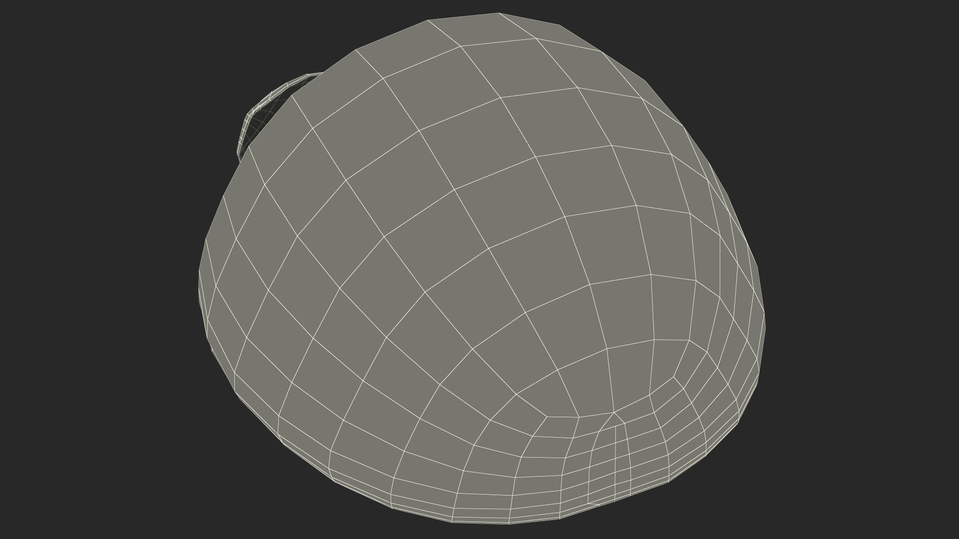 3D model Persimmon Fruit Half