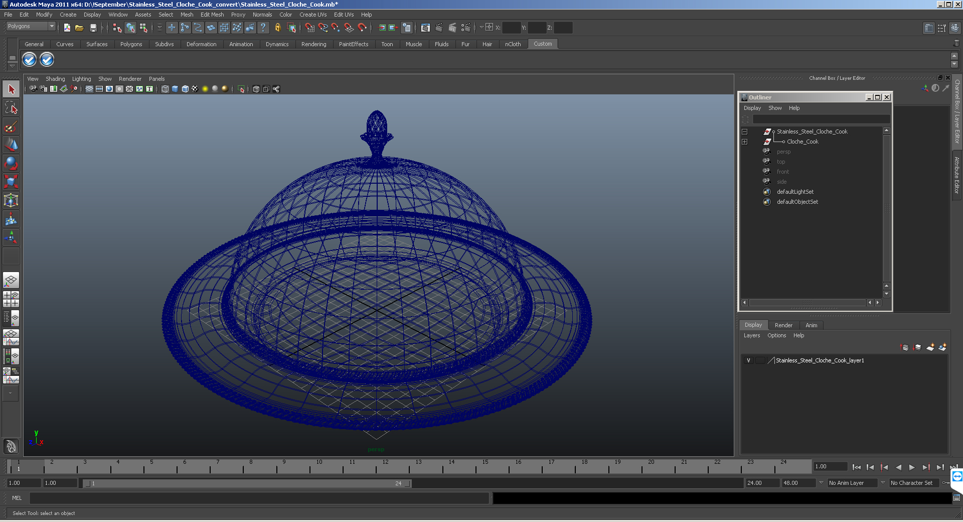 Food Cover Cloche Cook 3D