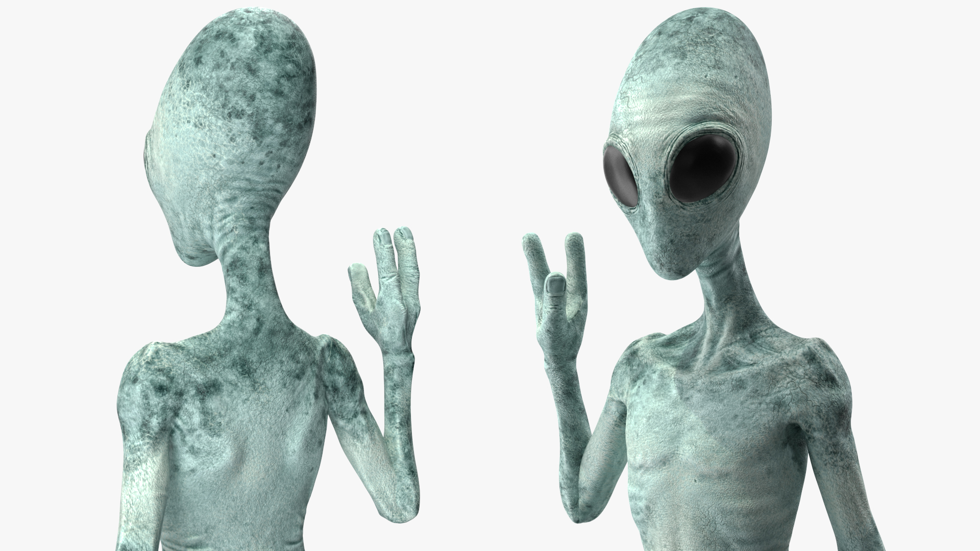 Extraterrestrial Alien Rigged 3D model
