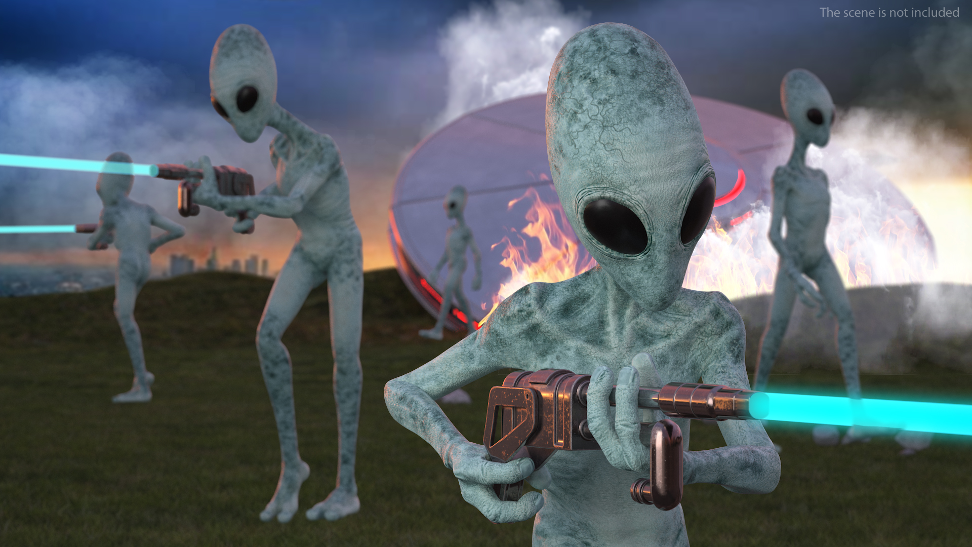 Extraterrestrial Alien Rigged 3D model