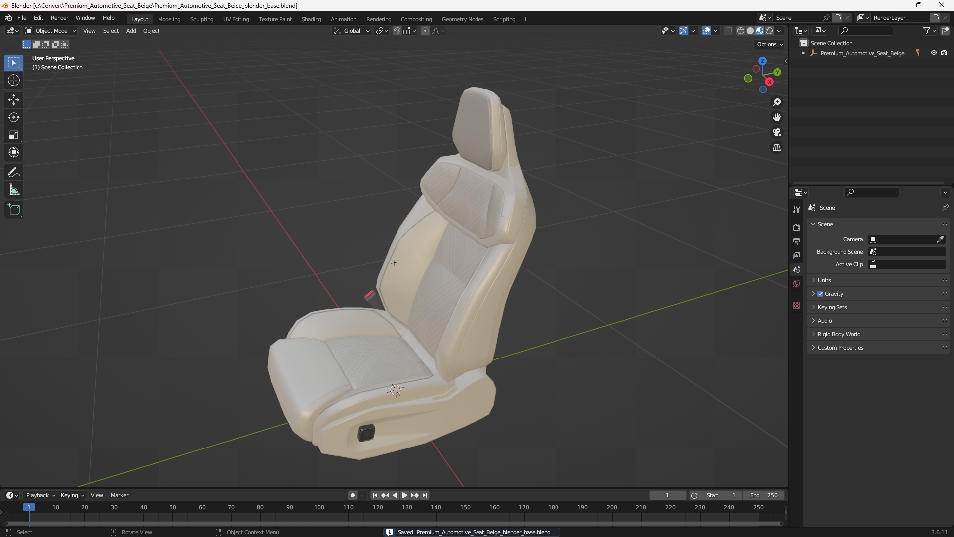 Premium Automotive Seat Beige - view 10