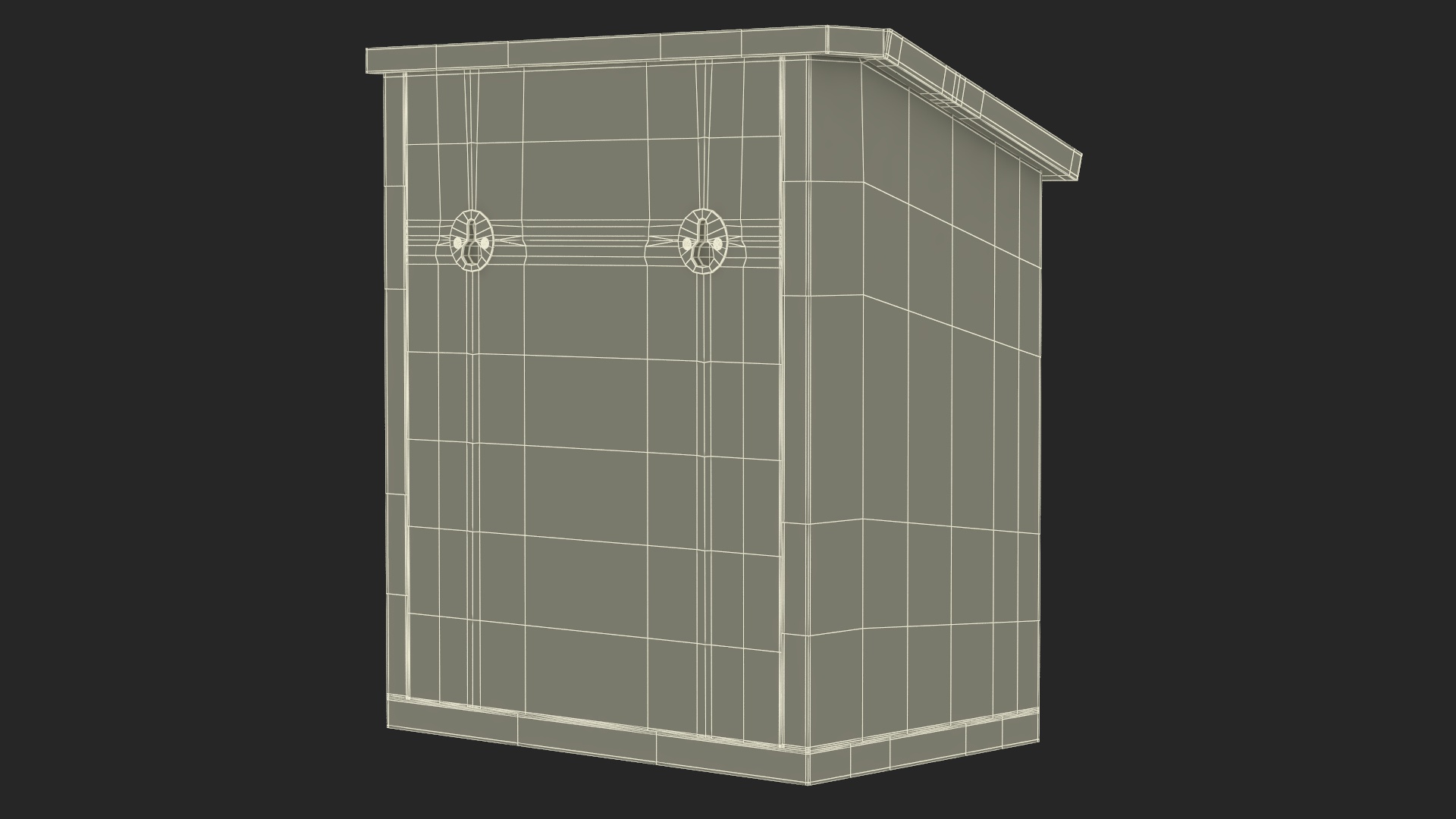 Brown Wooden Suggestion Box with Card 3D