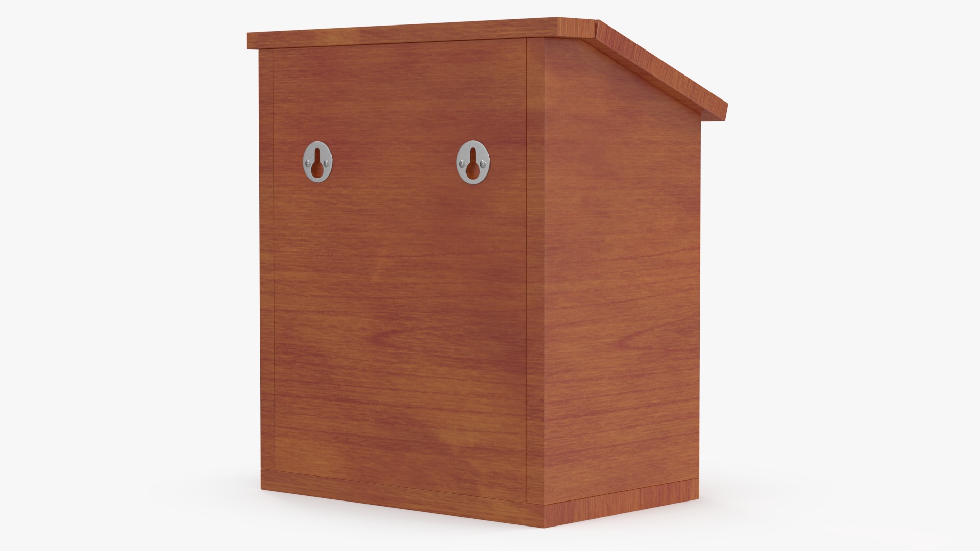 Brown Wooden Suggestion Box with Card 3D