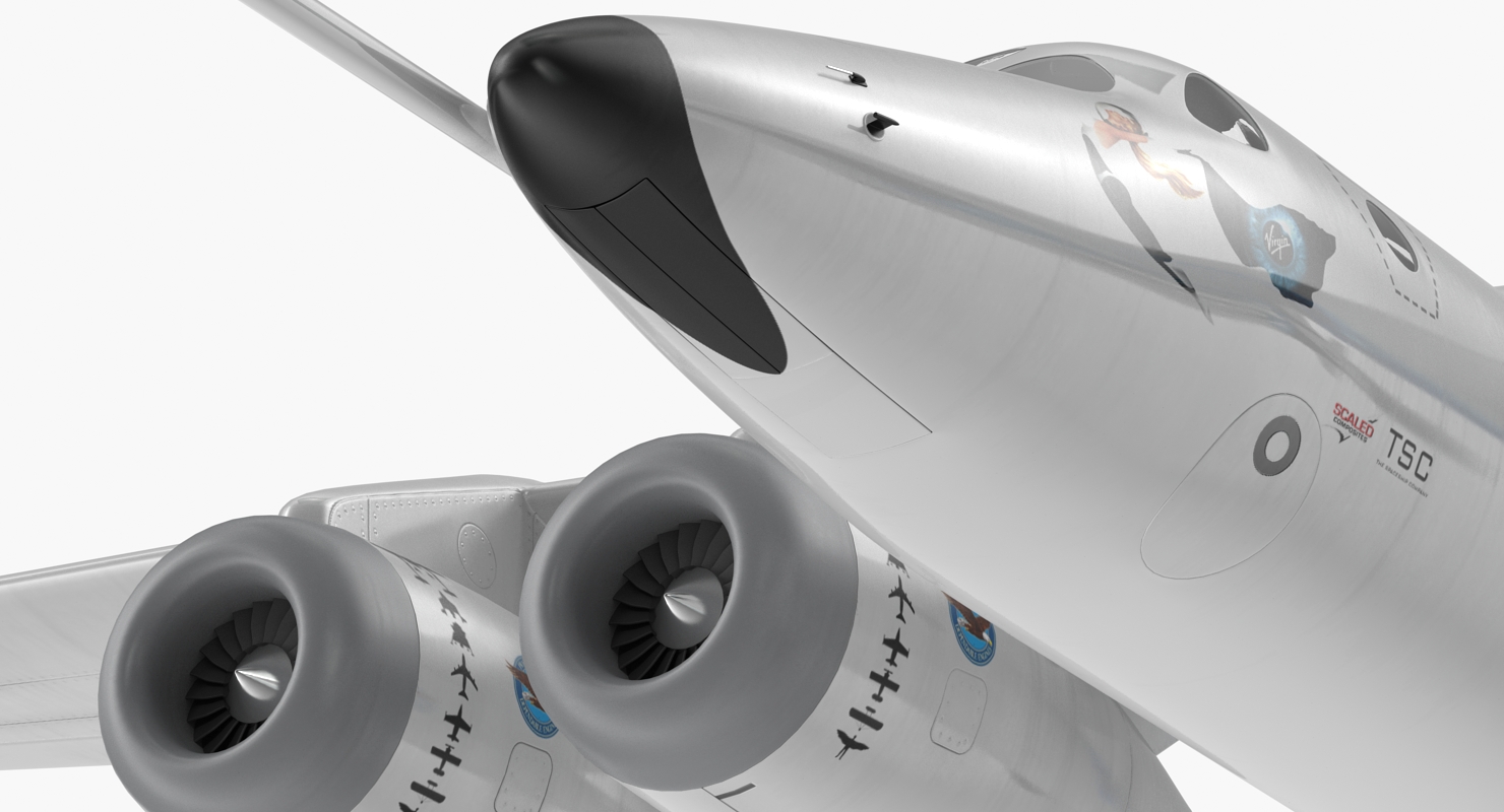 3D Virgin Galactic LauncherOne Rocket Rigged