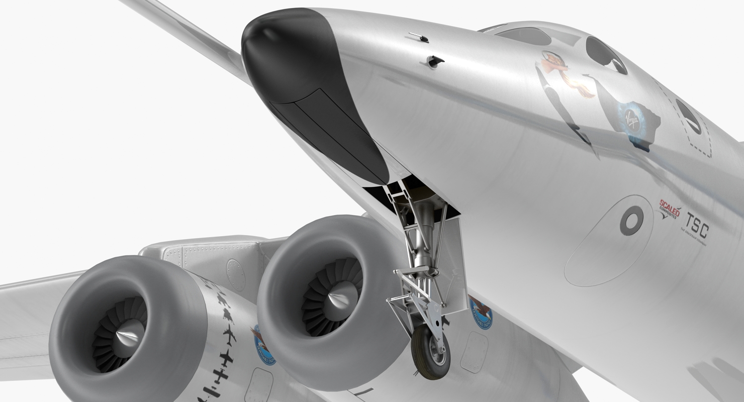 3D Virgin Galactic LauncherOne Rocket Rigged