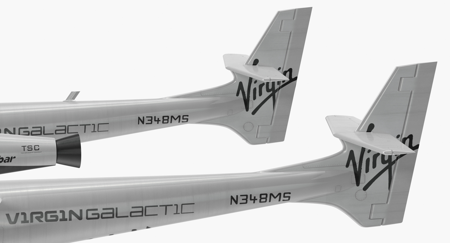 3D Virgin Galactic LauncherOne Rocket Rigged