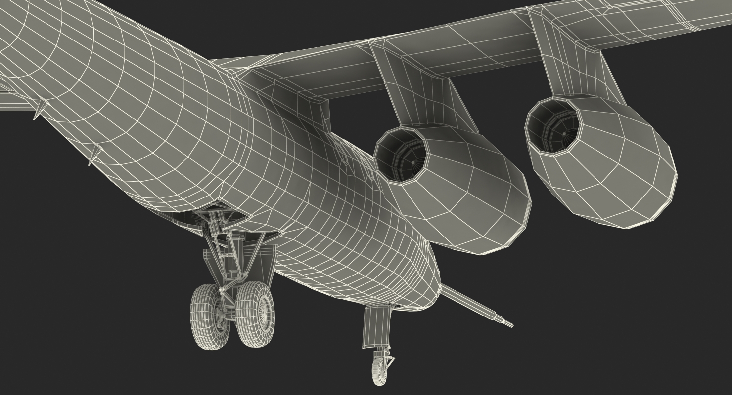 3D Virgin Galactic LauncherOne Rocket Rigged