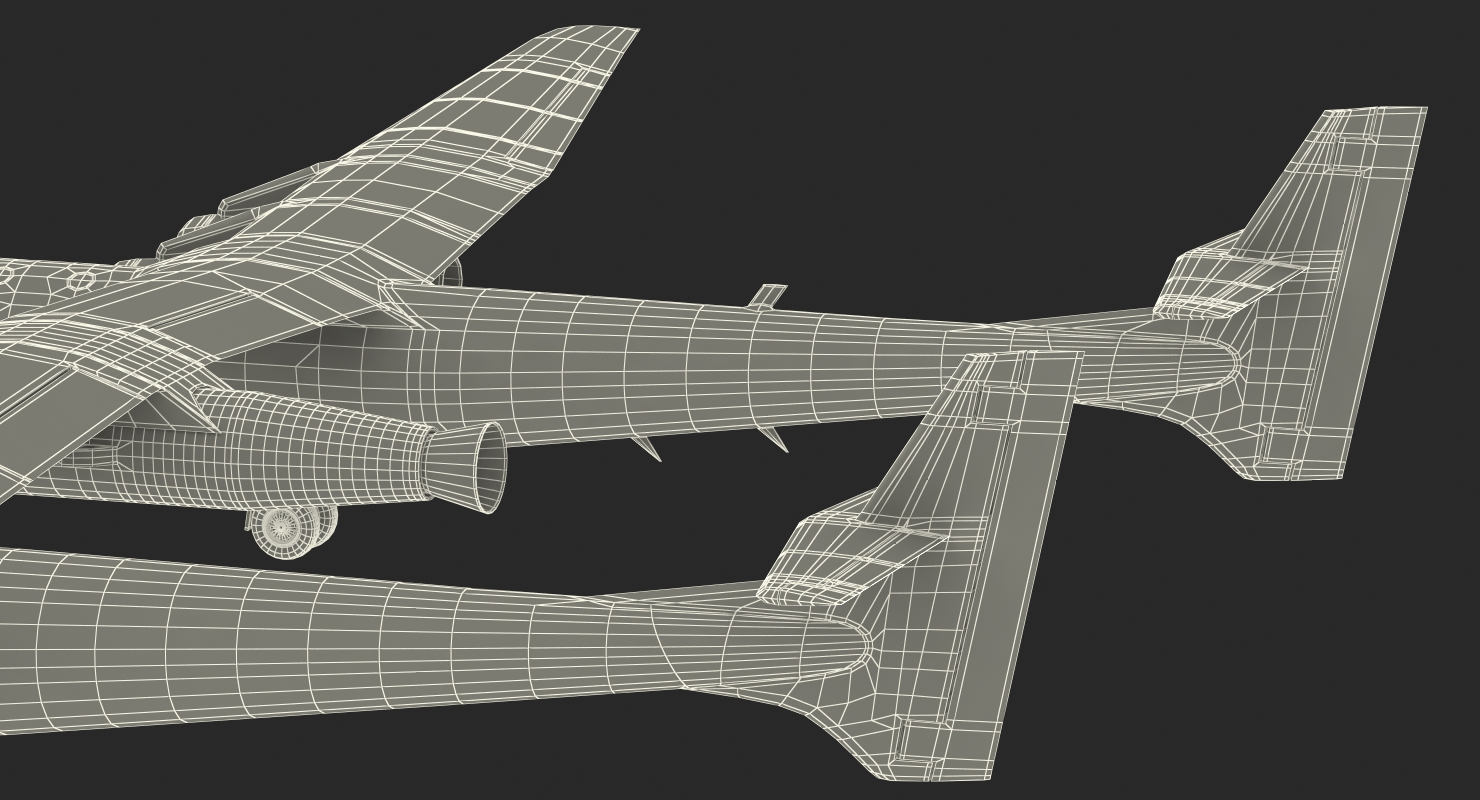 3D Virgin Galactic LauncherOne Rocket Rigged