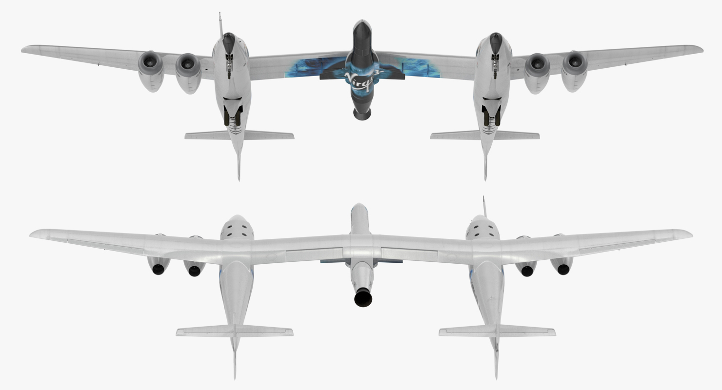 3D Virgin Galactic LauncherOne Rocket Rigged