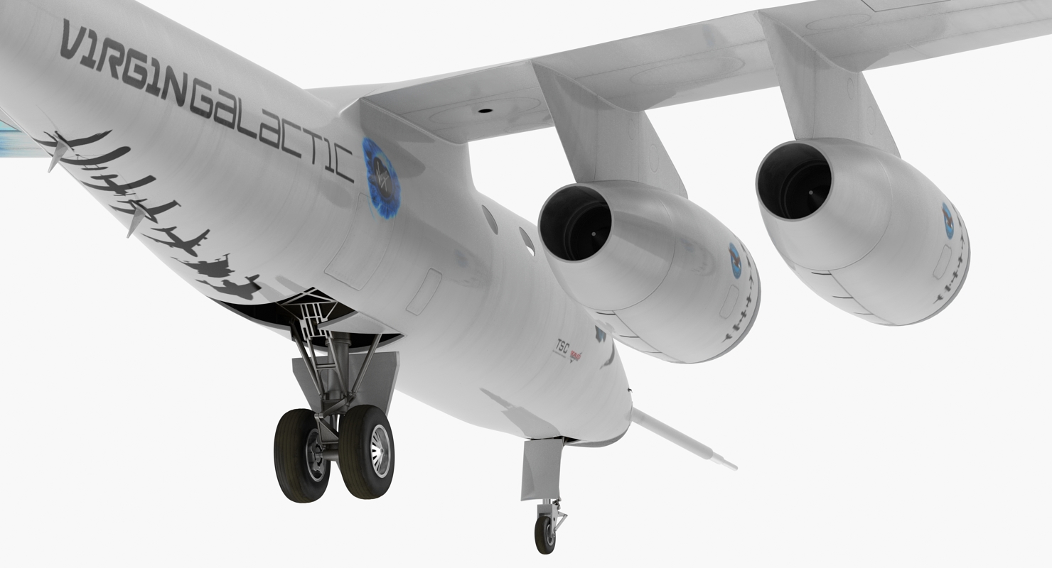 3D Virgin Galactic LauncherOne Rocket Rigged