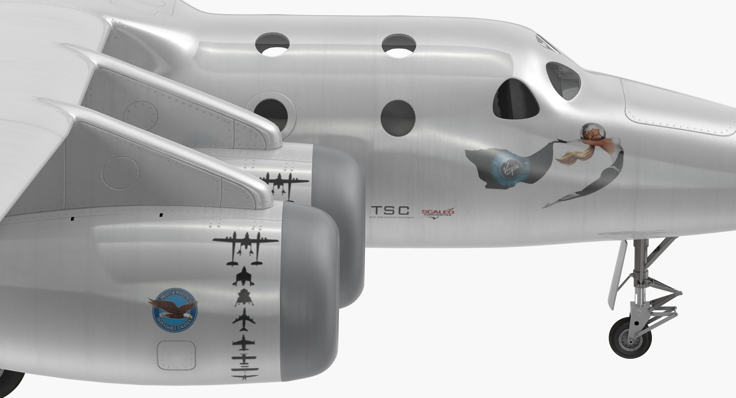3D Virgin Galactic LauncherOne Rocket Rigged