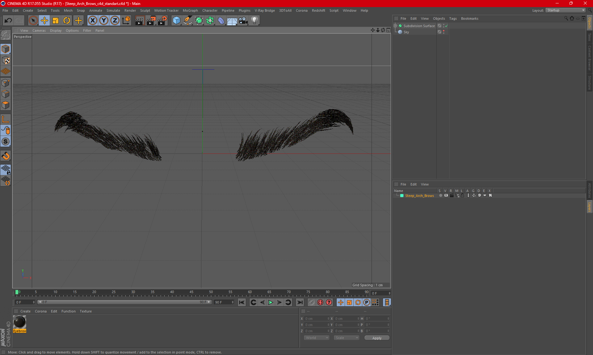 3D Steep Arch Brows