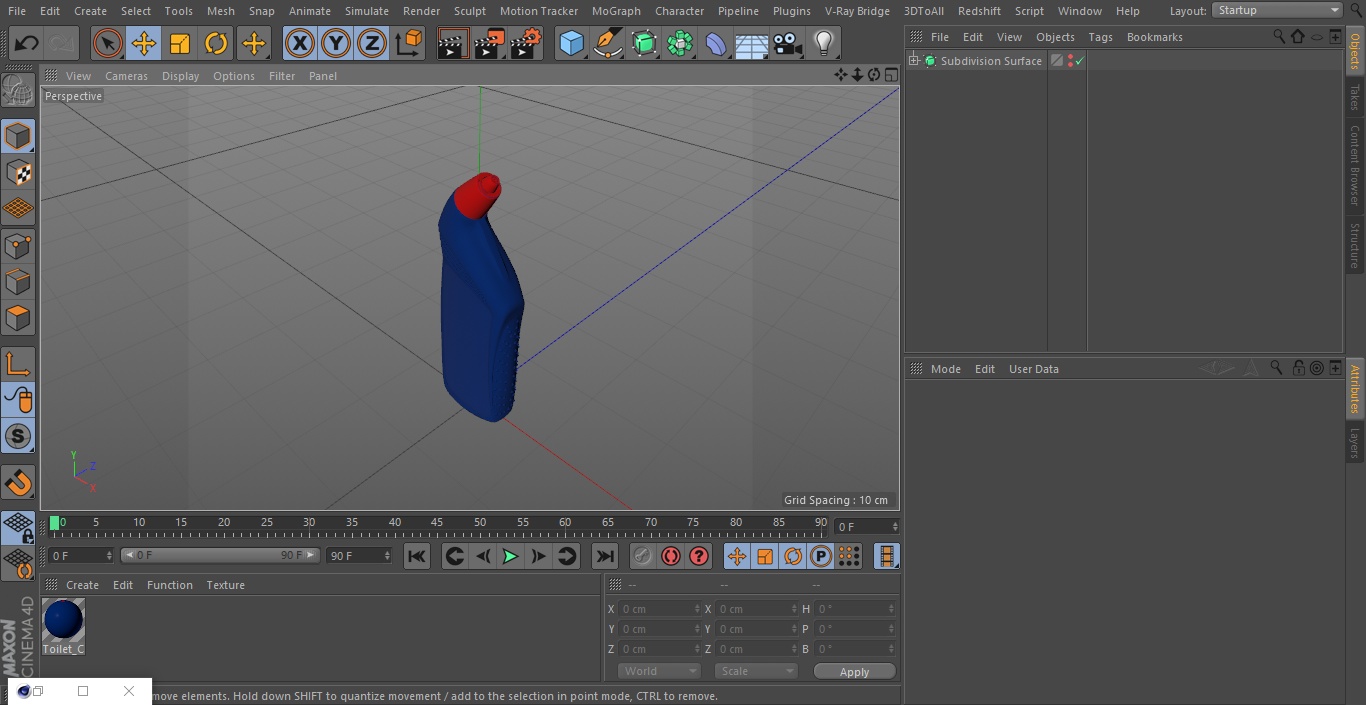 Blue Toilet Cleaner 3D model