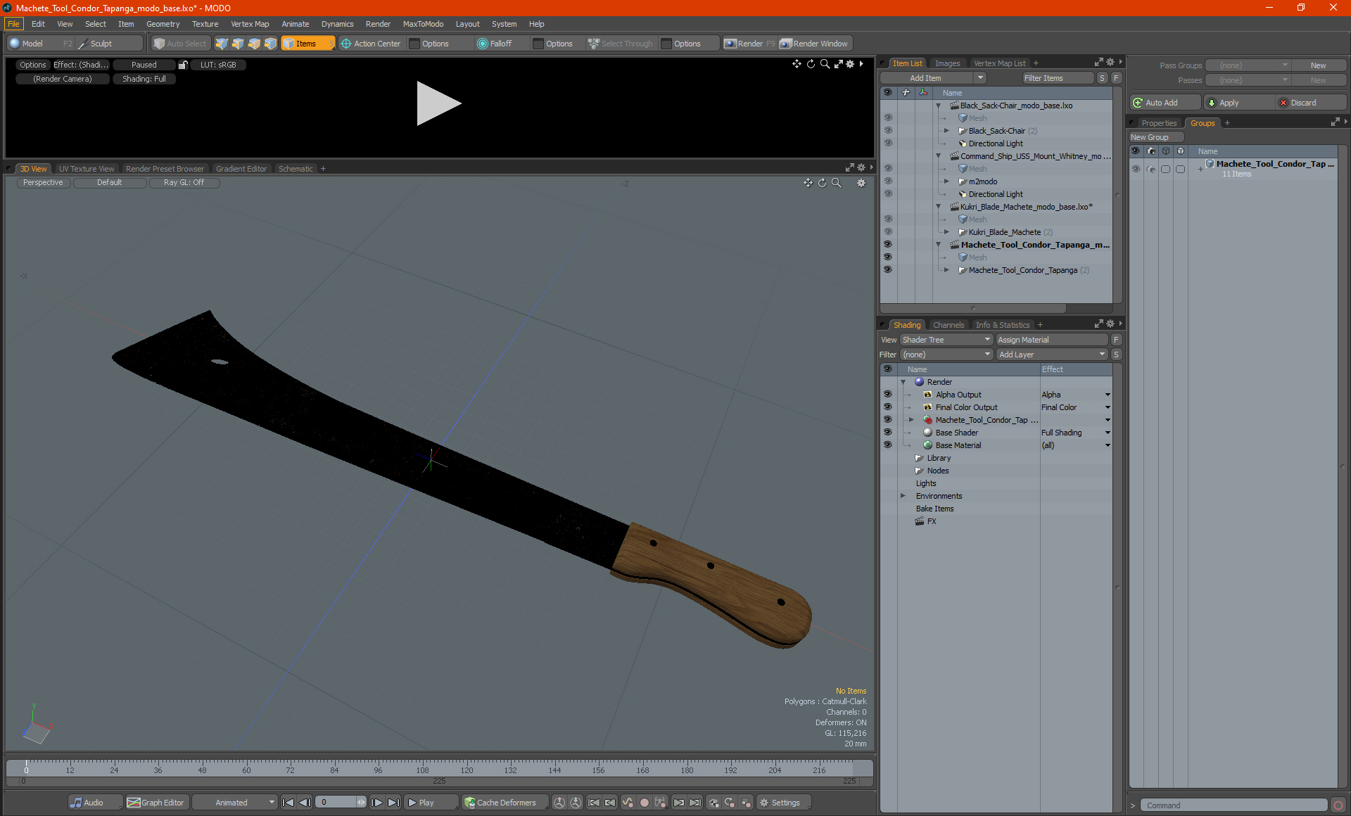 Machete Tool Condor Tapanga 3D