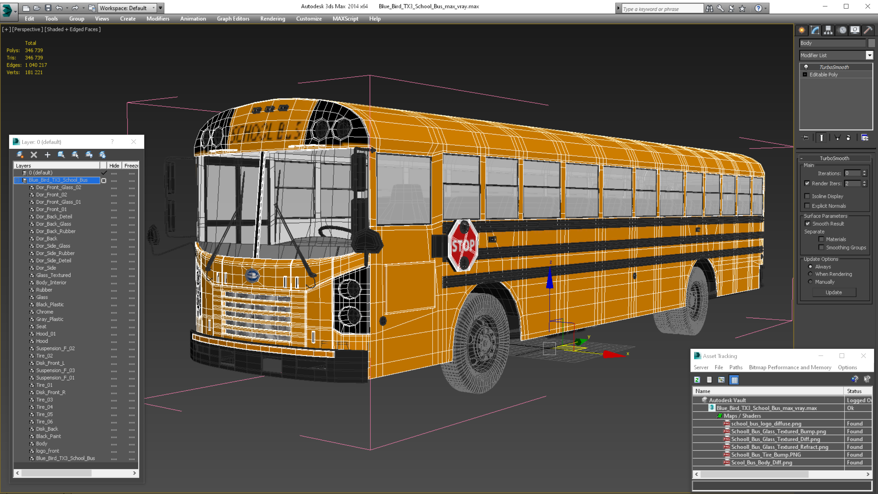 Blue Bird TX3 School Bus 3D model