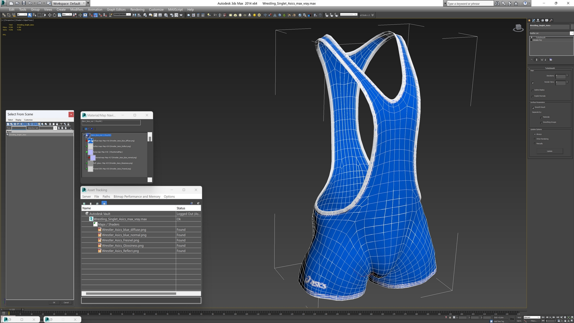 3D Wrestling Singlet Asics model
