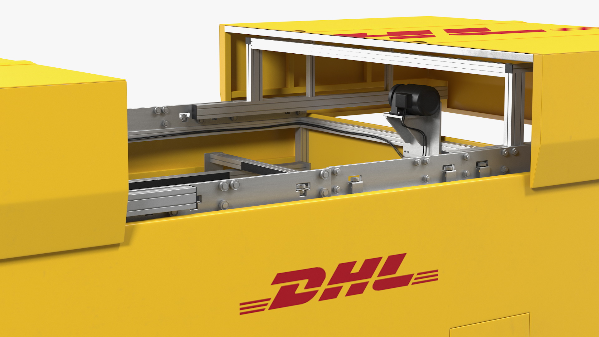 3D DHL Express Delivery Drone Station Rigged