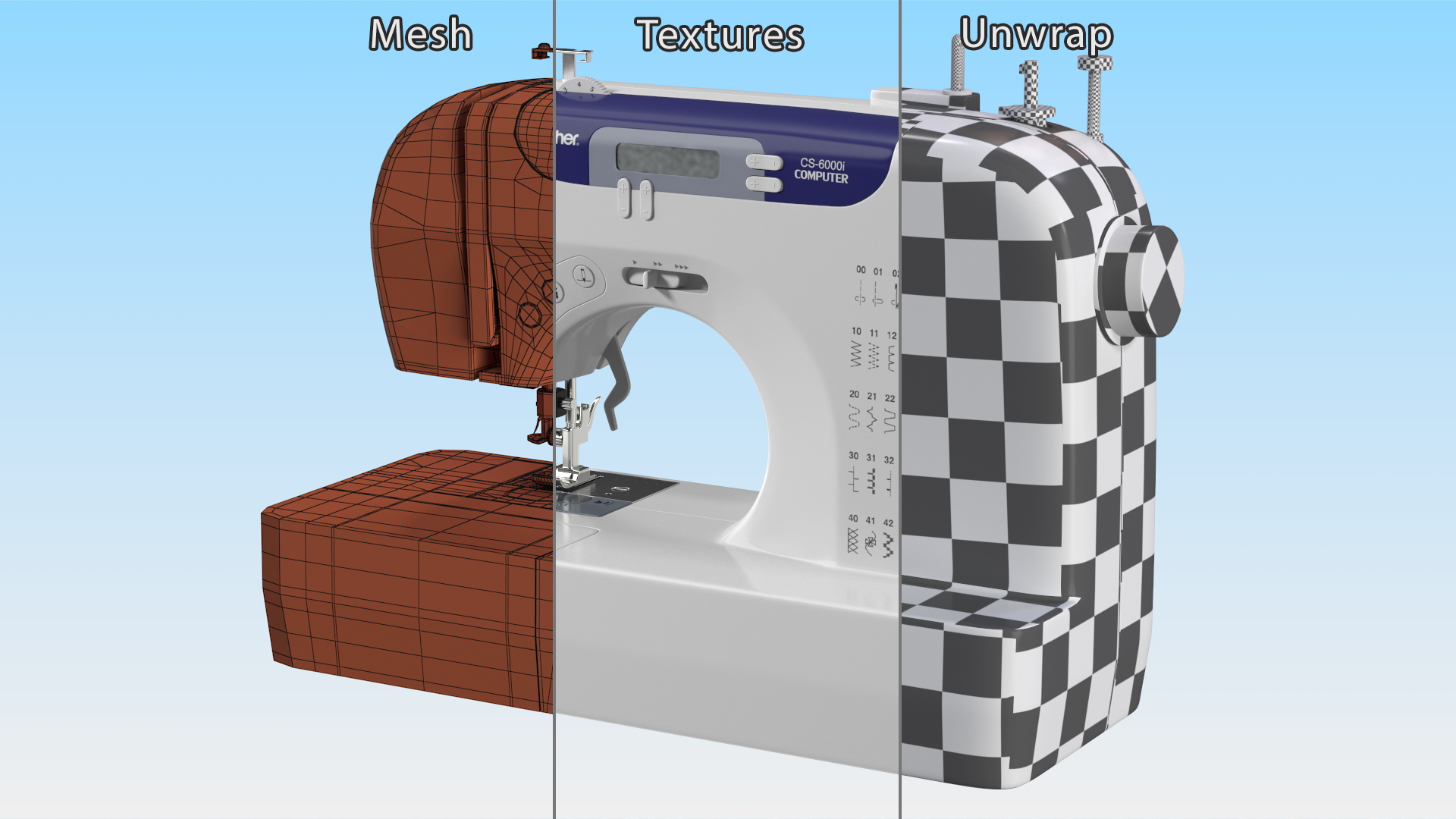 3D model Brother CS6000i Sewing Machine