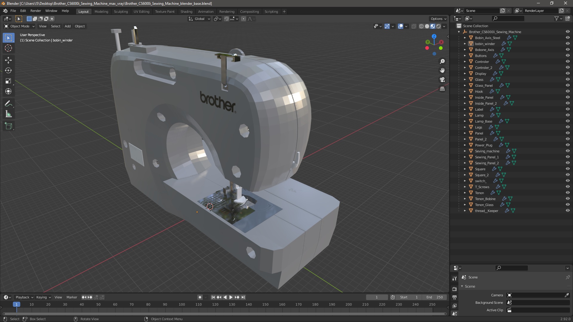 3D model Brother CS6000i Sewing Machine