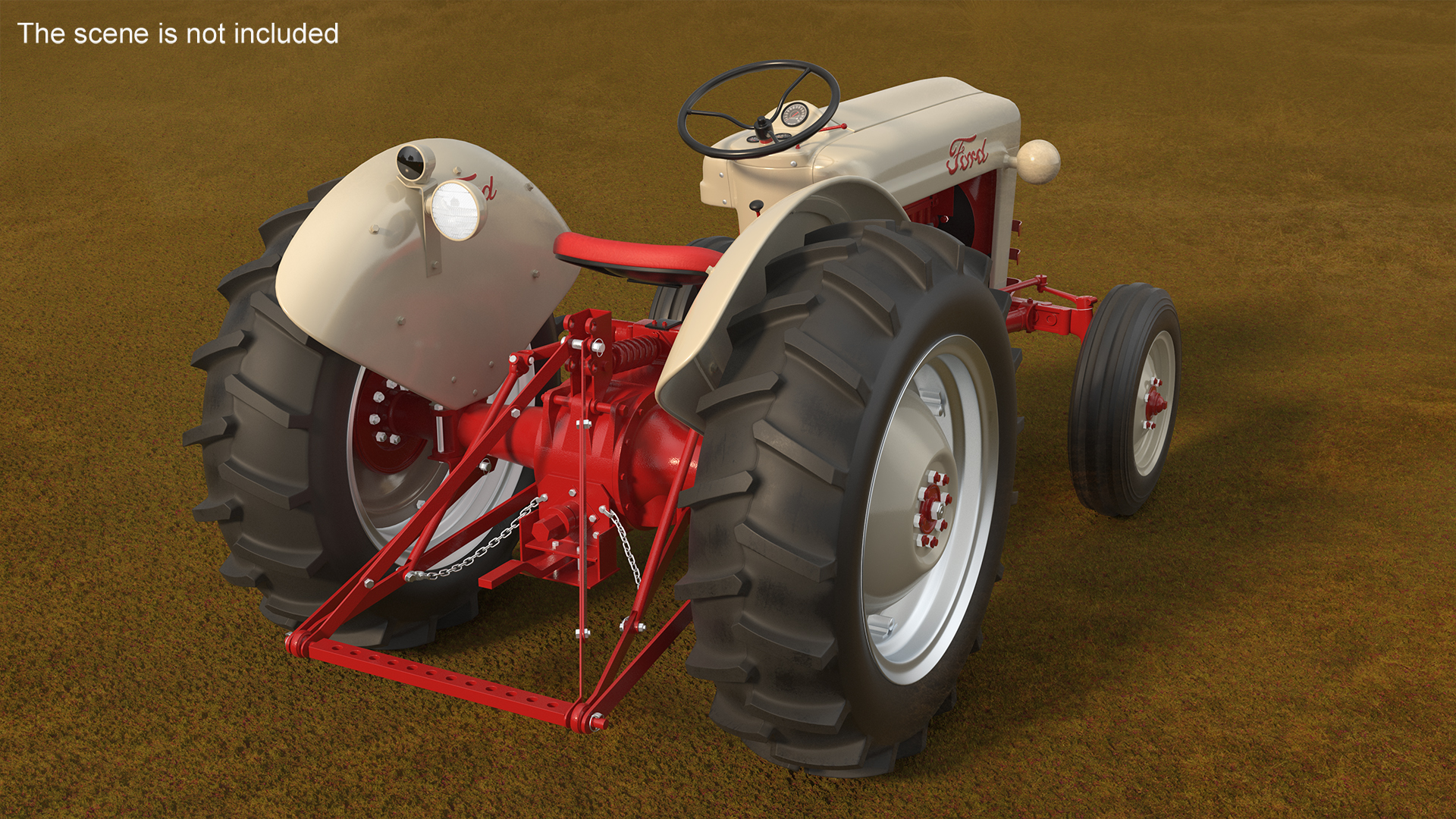 Vintage Tractor Ford NAA Golden Jubilee 1953 3D model