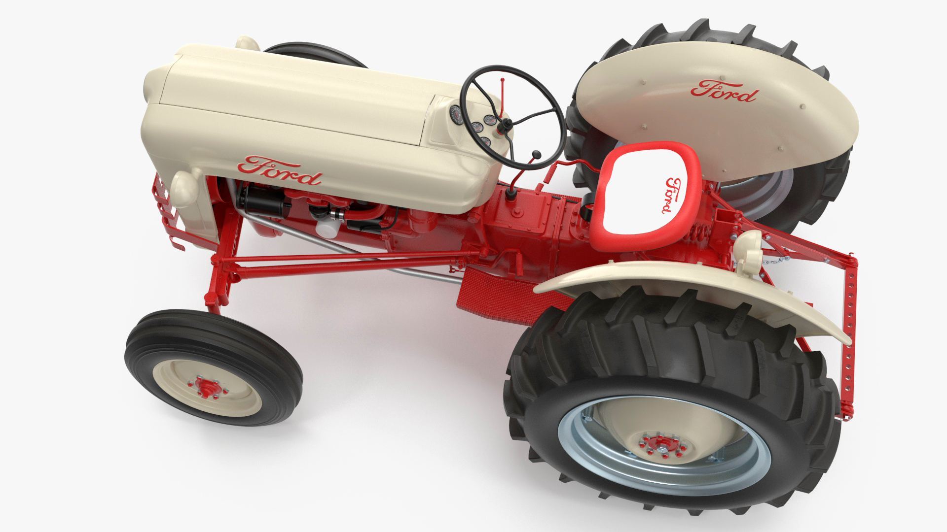 Vintage Tractor Ford NAA Golden Jubilee 1953 3D model