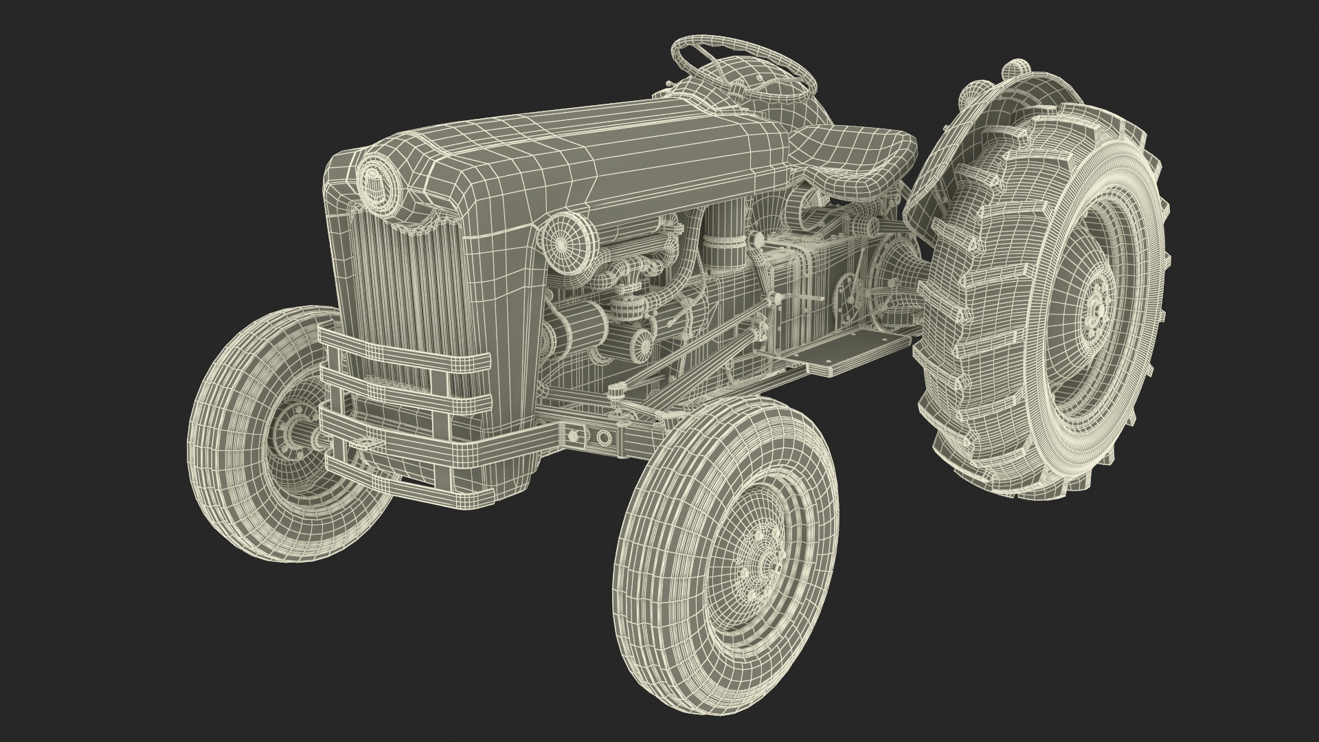 Vintage Tractor Ford NAA Golden Jubilee 1953 3D model