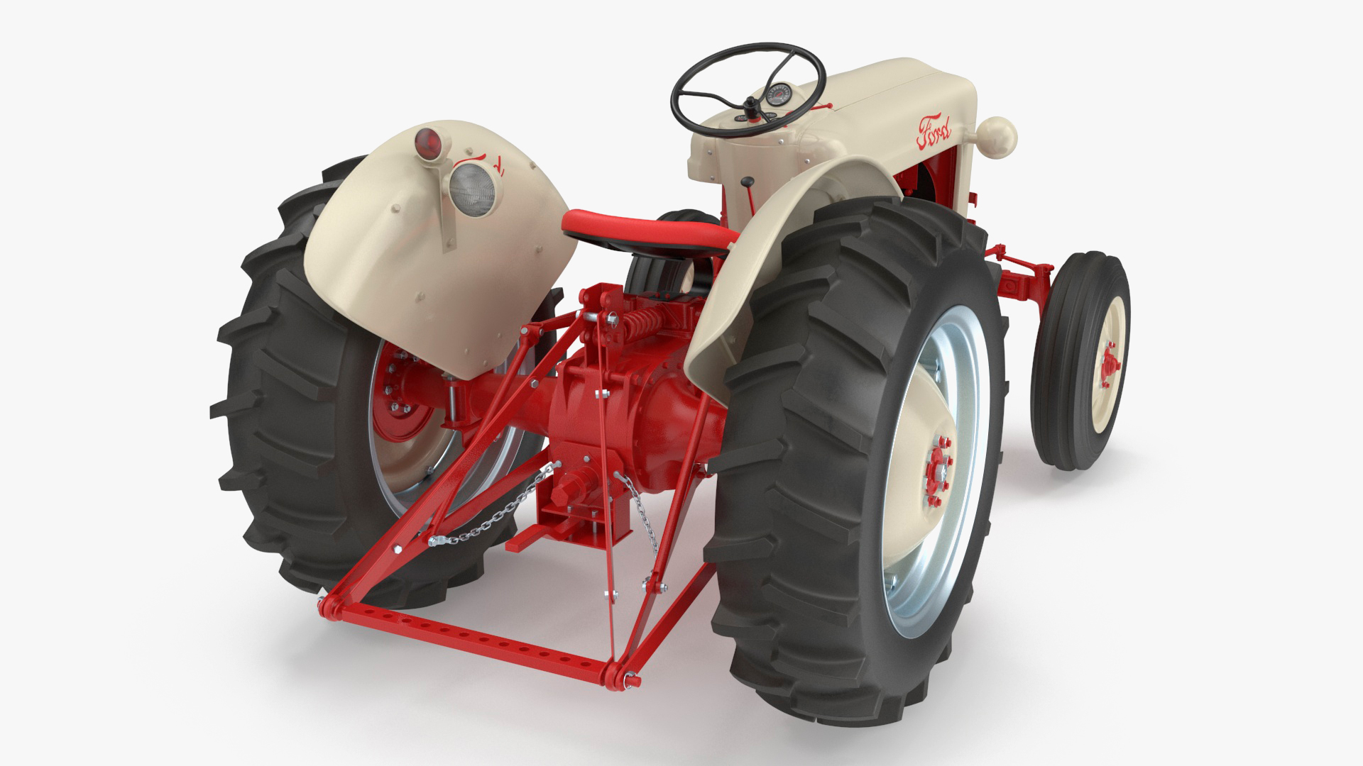 Vintage Tractor Ford NAA Golden Jubilee 1953 3D model