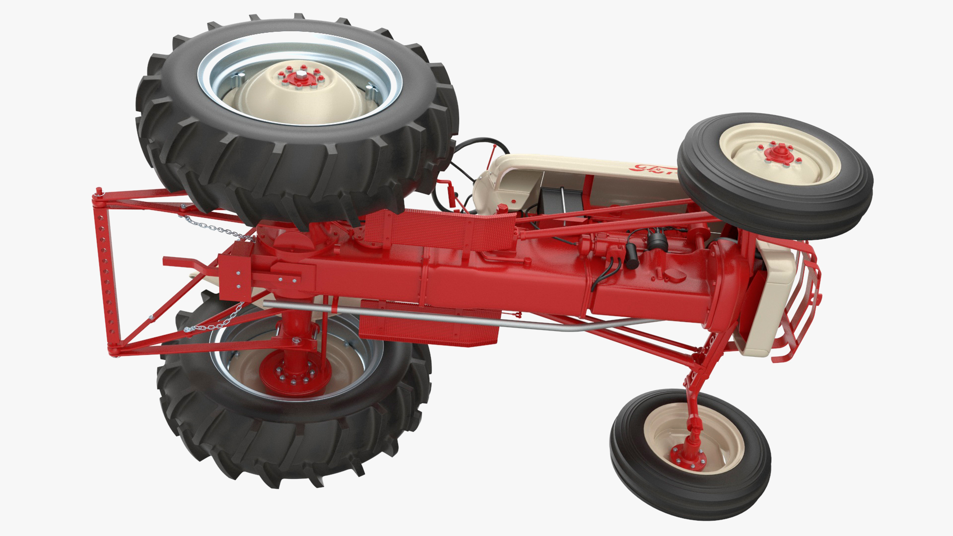 Vintage Tractor Ford NAA Golden Jubilee 1953 3D model