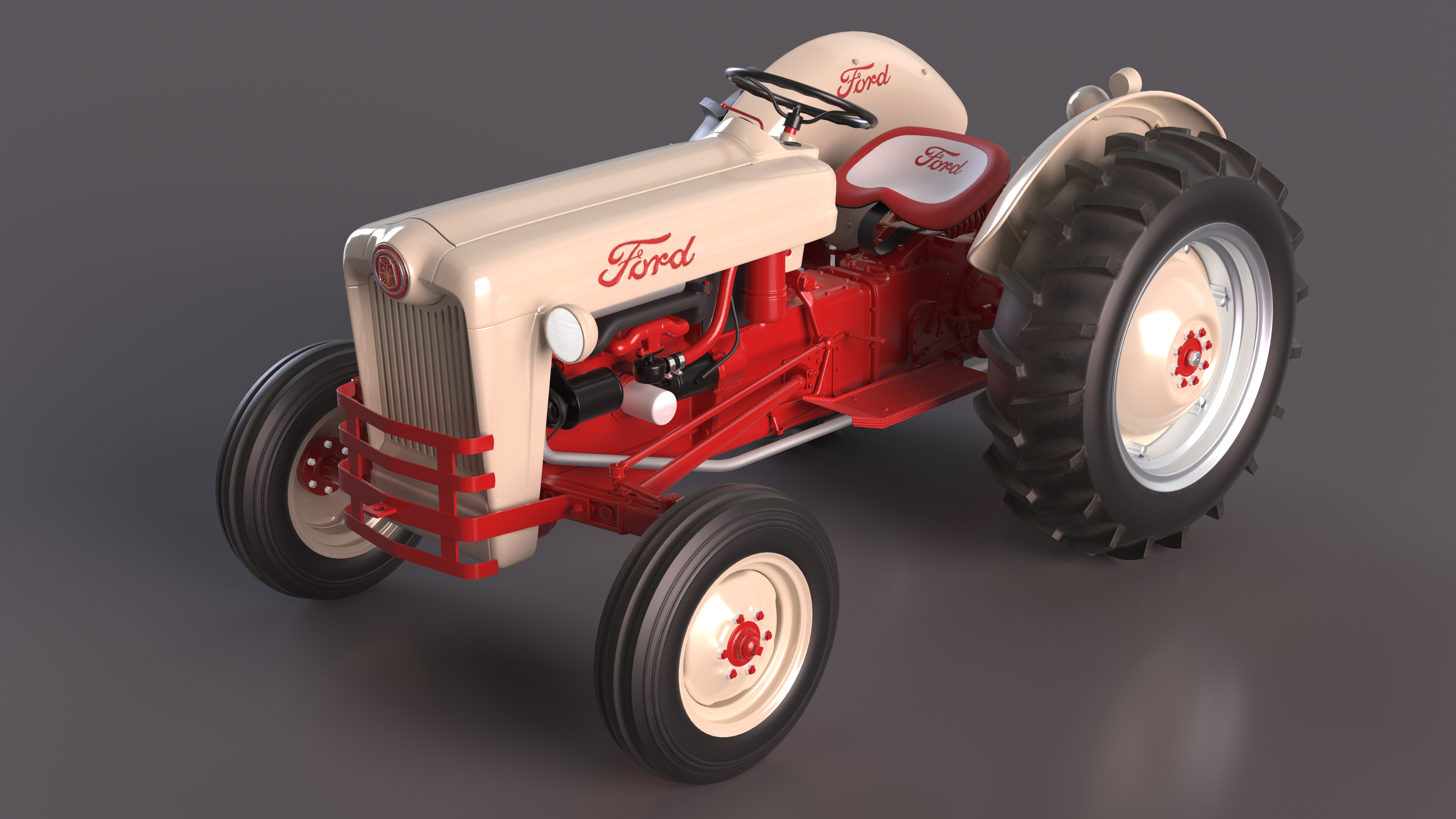 Vintage Tractor Ford NAA Golden Jubilee 1953 3D model