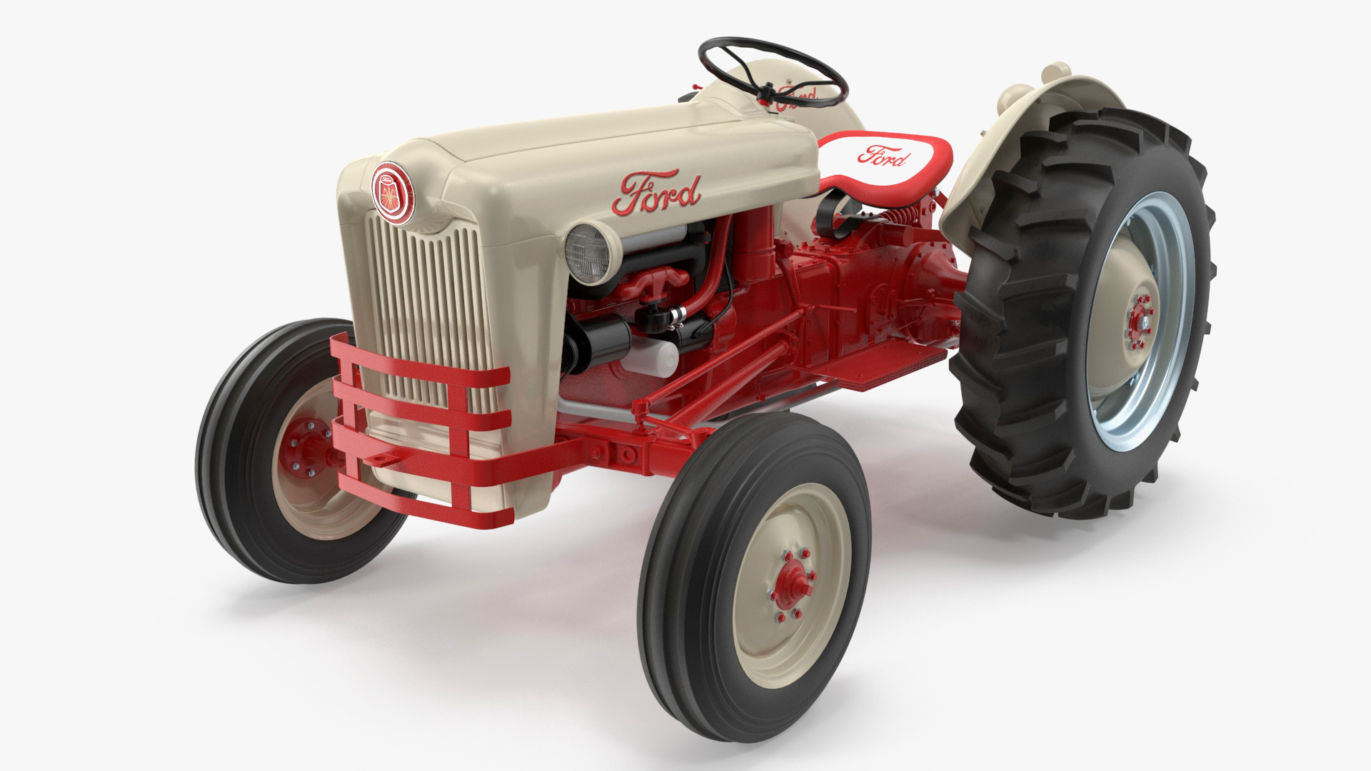 Vintage Tractor Ford NAA Golden Jubilee 1953 3D model