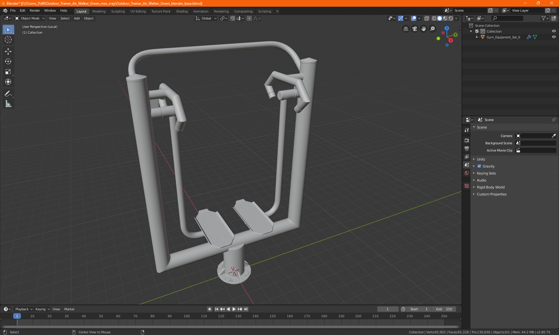 Outdoor Trainer Air Walker Green 3D