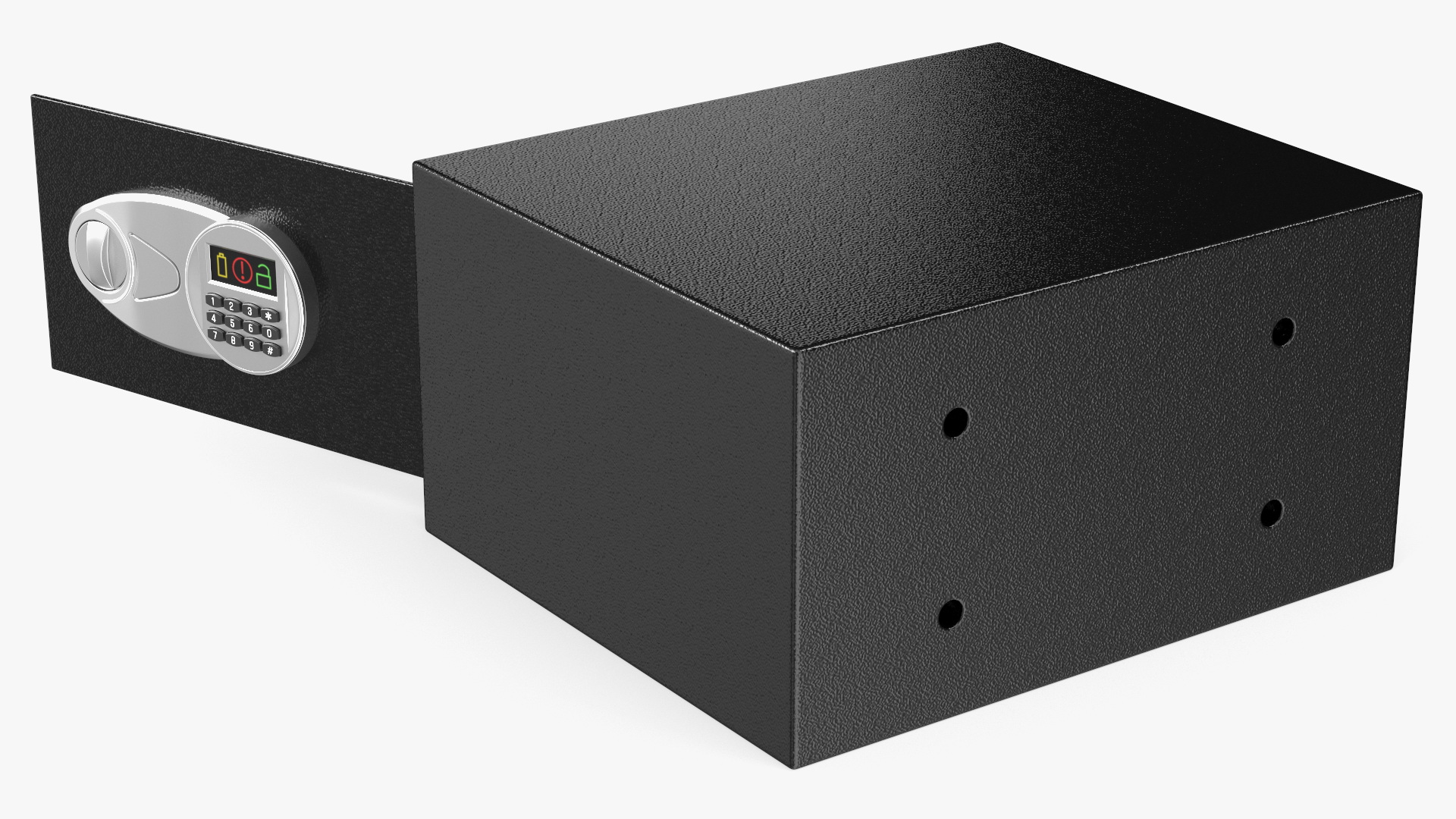 3D Digital safe with money model