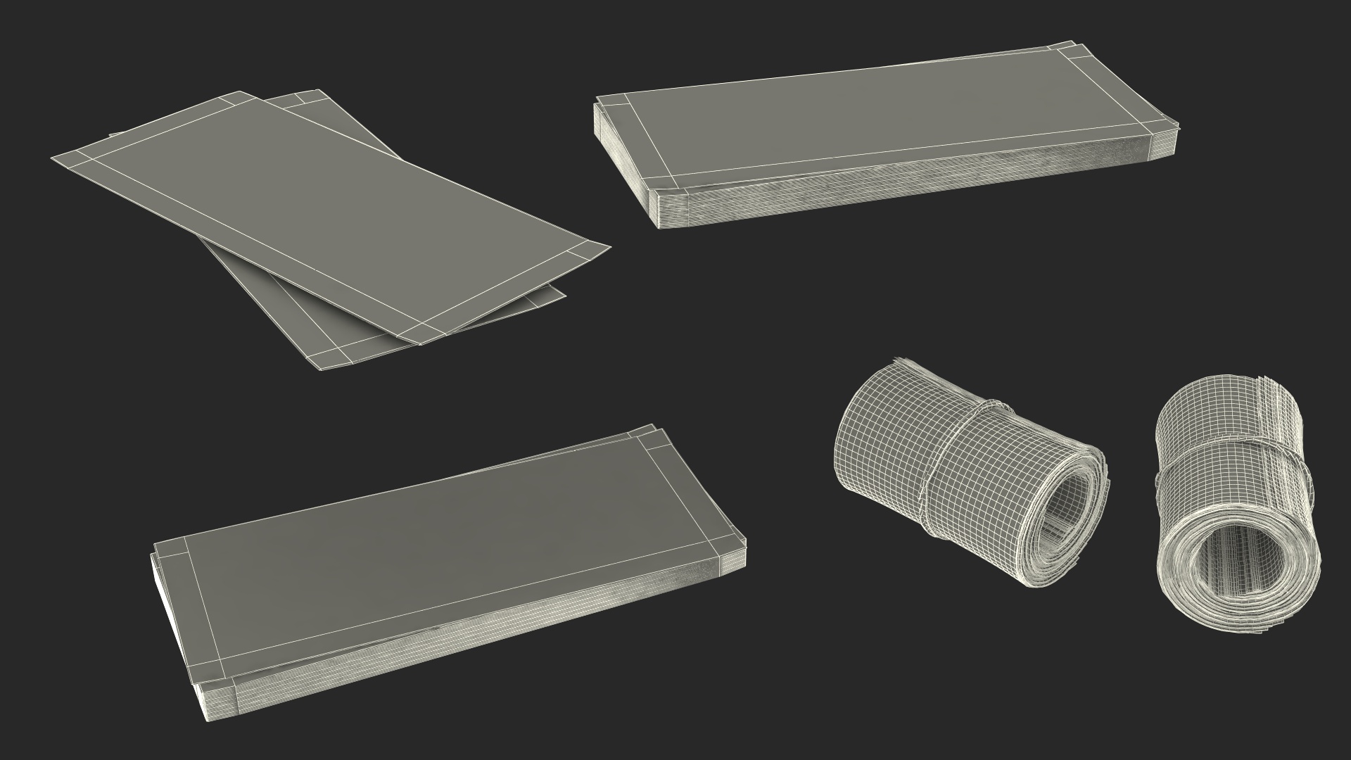 3D Digital safe with money model