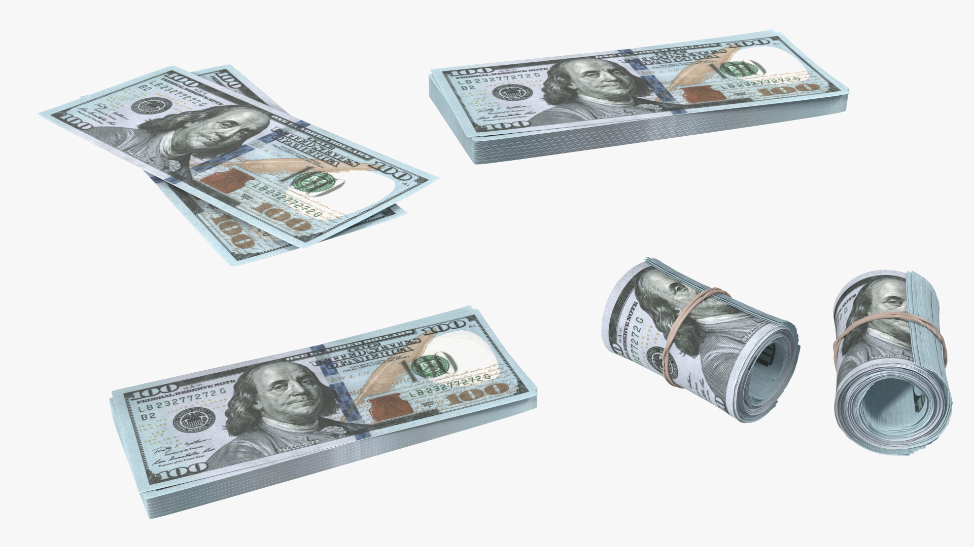 3D Digital safe with money model