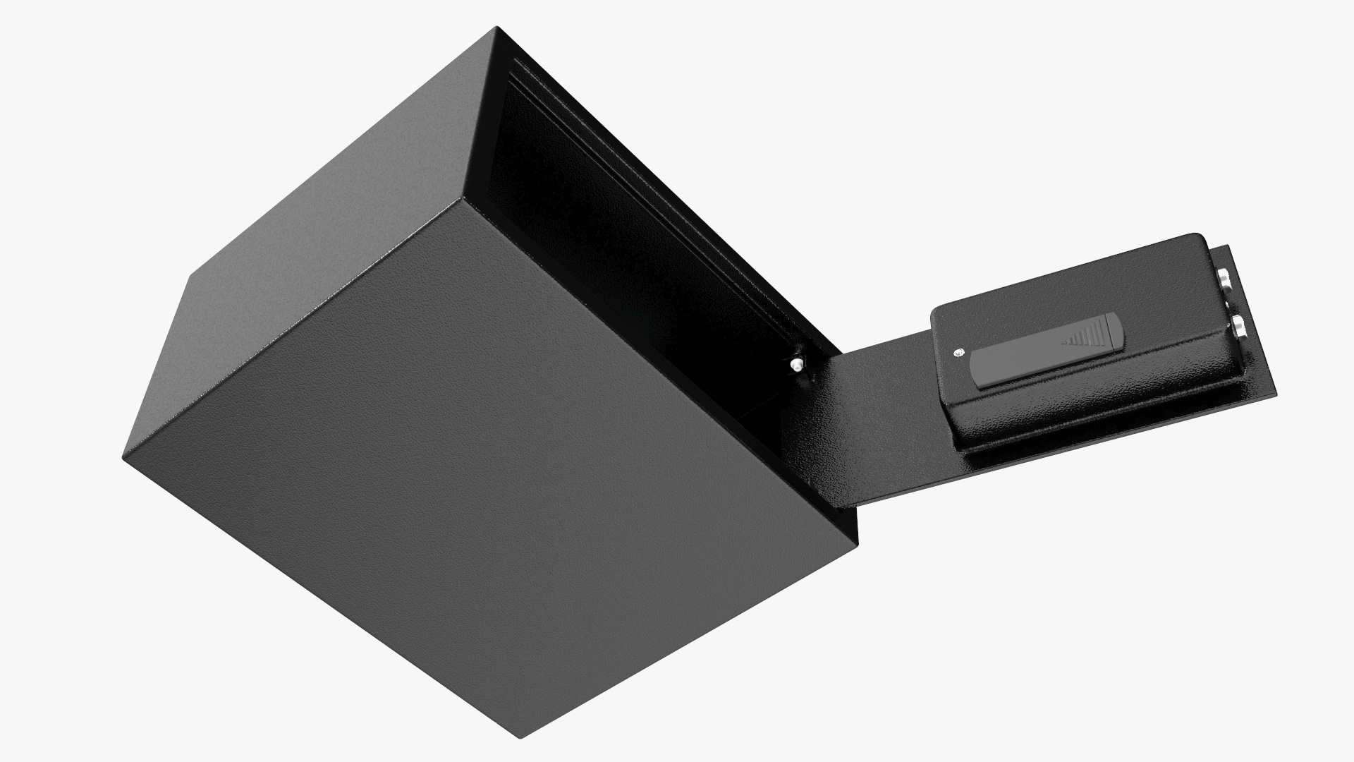 3D Digital safe with money model