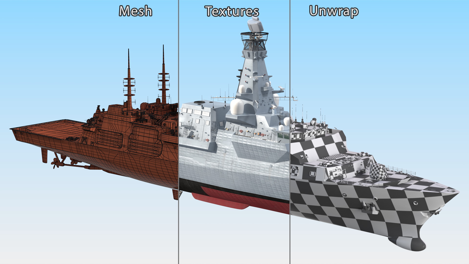 3D Type 26 Global Combat Ship Rigged model