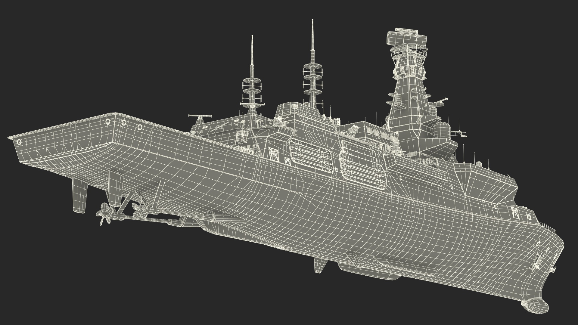 3D Type 26 Global Combat Ship Rigged model