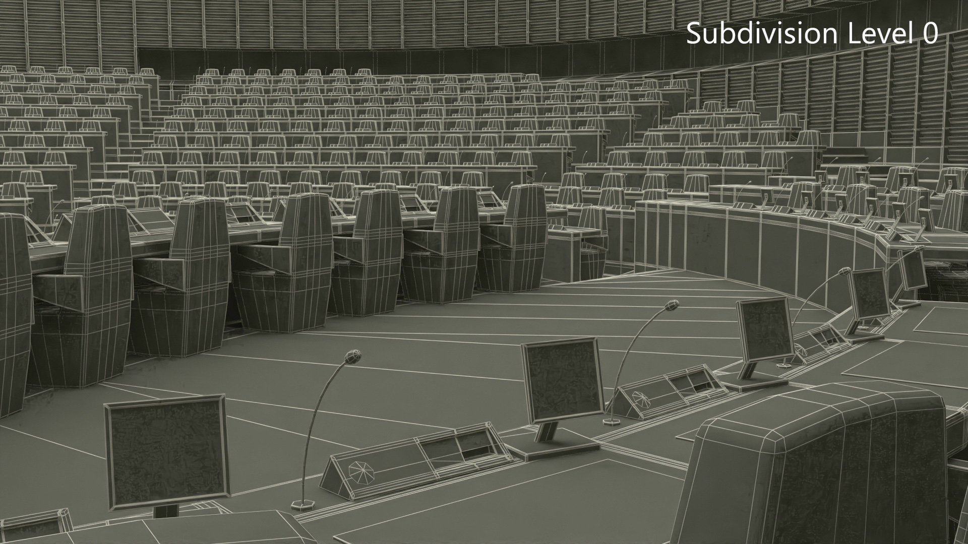 Parliament Chamber Interior 3D