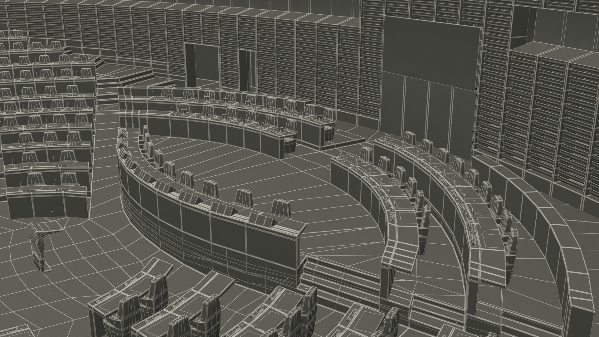 Parliament Chamber Interior 3D