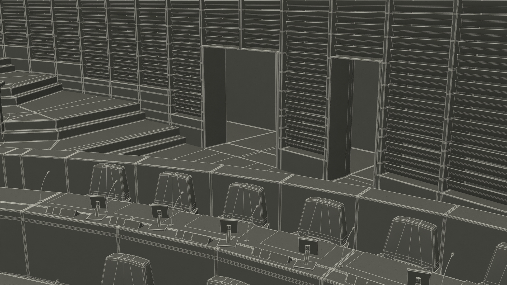 Parliament Chamber Interior 3D