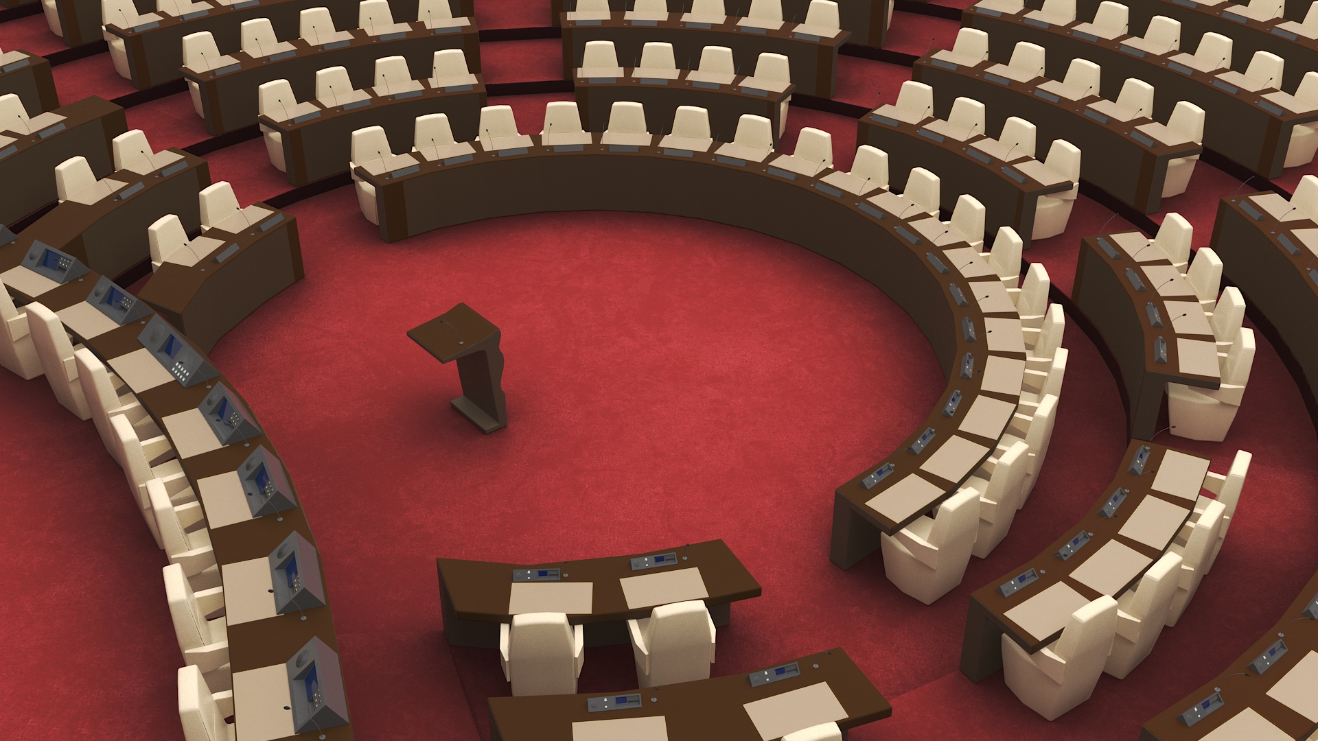 Parliament Chamber Interior 3D