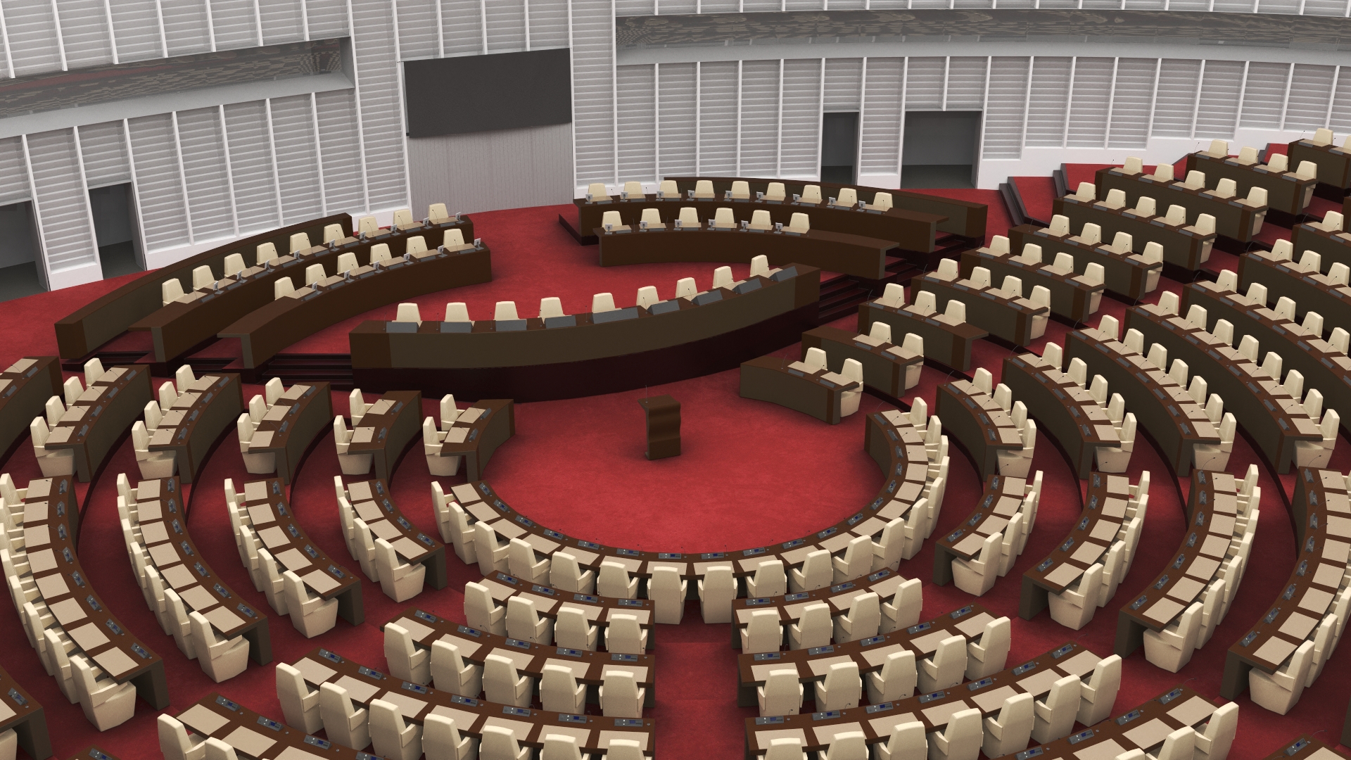 Parliament Chamber Interior 3D