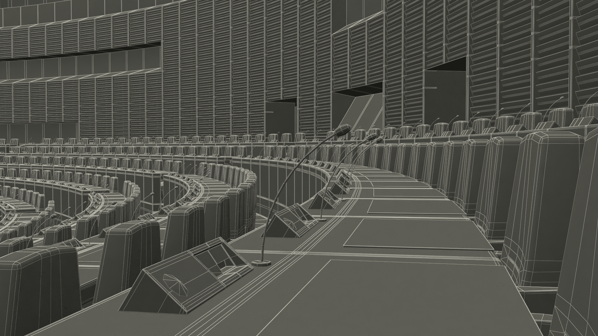Parliament Chamber Interior 3D
